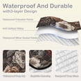 thumbnail image 2 of Leopard Cheetah Flowers Beach Blanket Outdoor Picnic Blanket 78"x 78" Waterproof Foldable for Beach Camping Travel Hiking Grass Lawn Park, 2 of 5