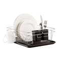 thumbnail image 1 of Kitchen Details 4028-BLK Twisted Chrome Dish Rack, Black - 3 Piece, 1 of 1