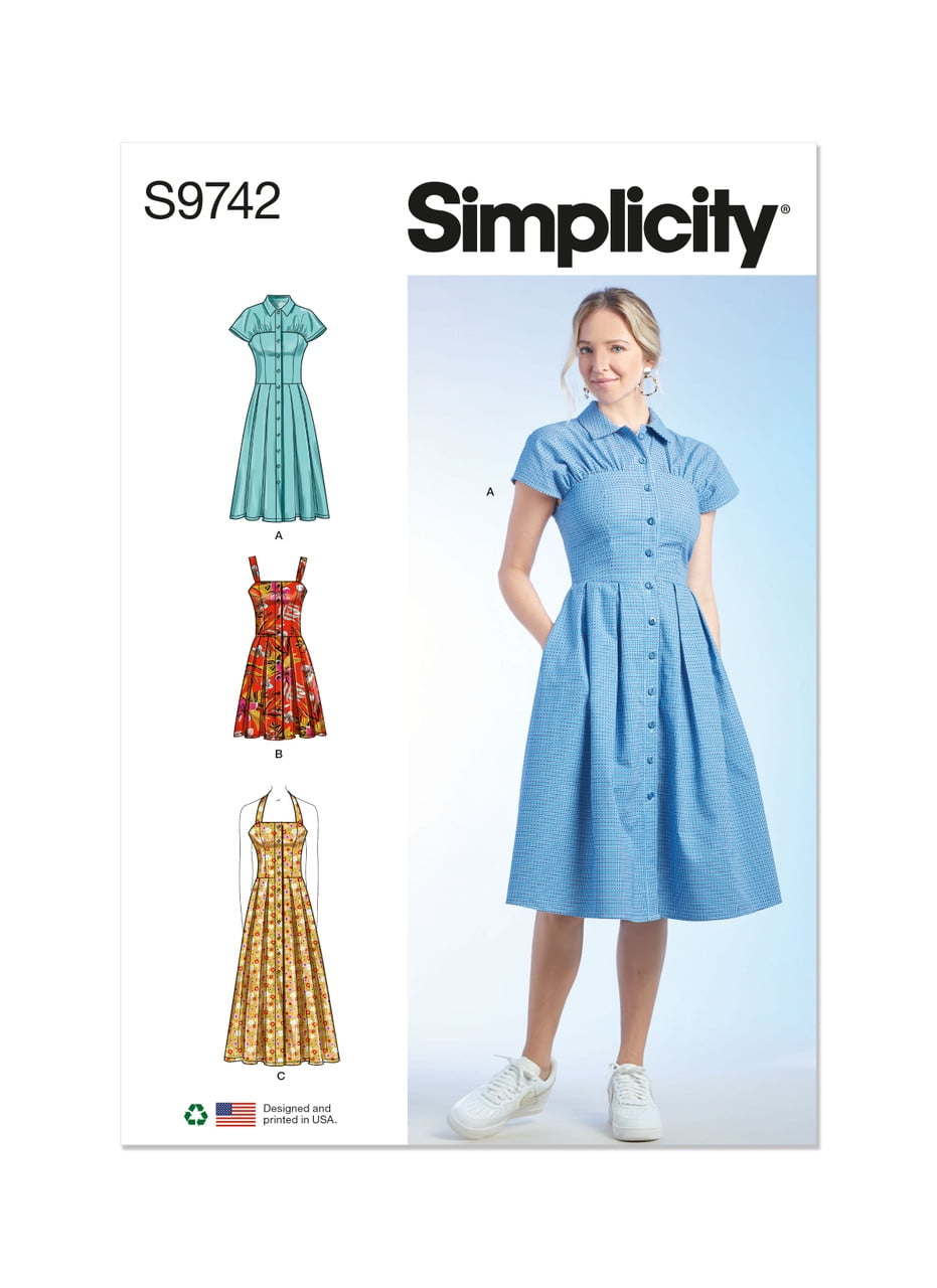 Robe Simplicity Vintage - Modèle UN6341A - Taille A (6 à 18) - Neuf Avec étiquette