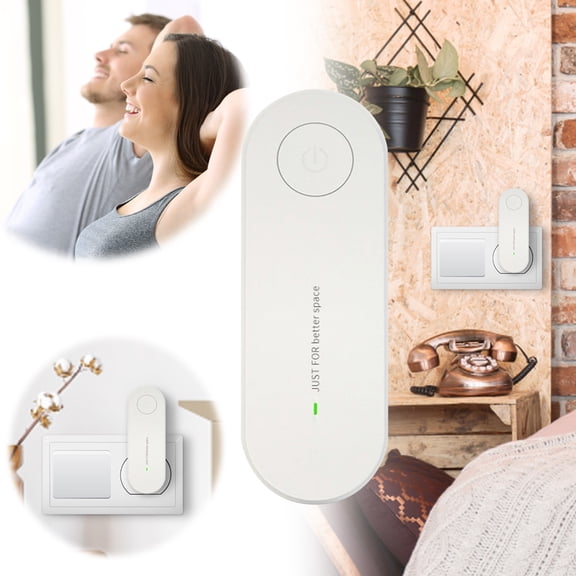 Plug in Air Purifier ABS Material Negative Ion Generator Silent Operation for Bedroom Toilet Closet Pet Room Odor Removal