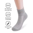 thumbnail image 4 of 3-Pack Low Cut Socks for Diabetics Men Women, Moisture-Wicking Wide Calf Socks, Non-Binding & Extra Wide Top (Dark Gray), 4 of 8