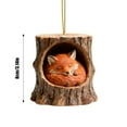 thumbnail image 3 of Christmas Tree Stump Animal Pendant Adornment Cute Hanging Ornament For Home Window Wall, 3 of 6