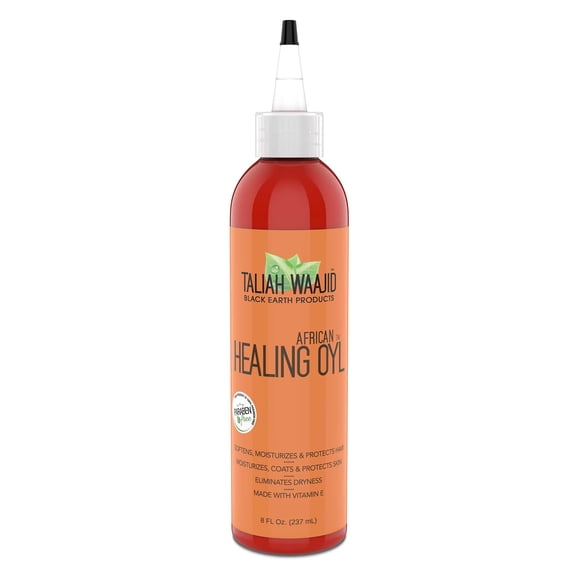 Taliah Waajid Black Earth Products Aceite curativo africano | Aceite corporal total | Suaviza las capas hidratantes y protege el cabello y la piel | Impregnado con vitamina E, aceite de oliva y aceite