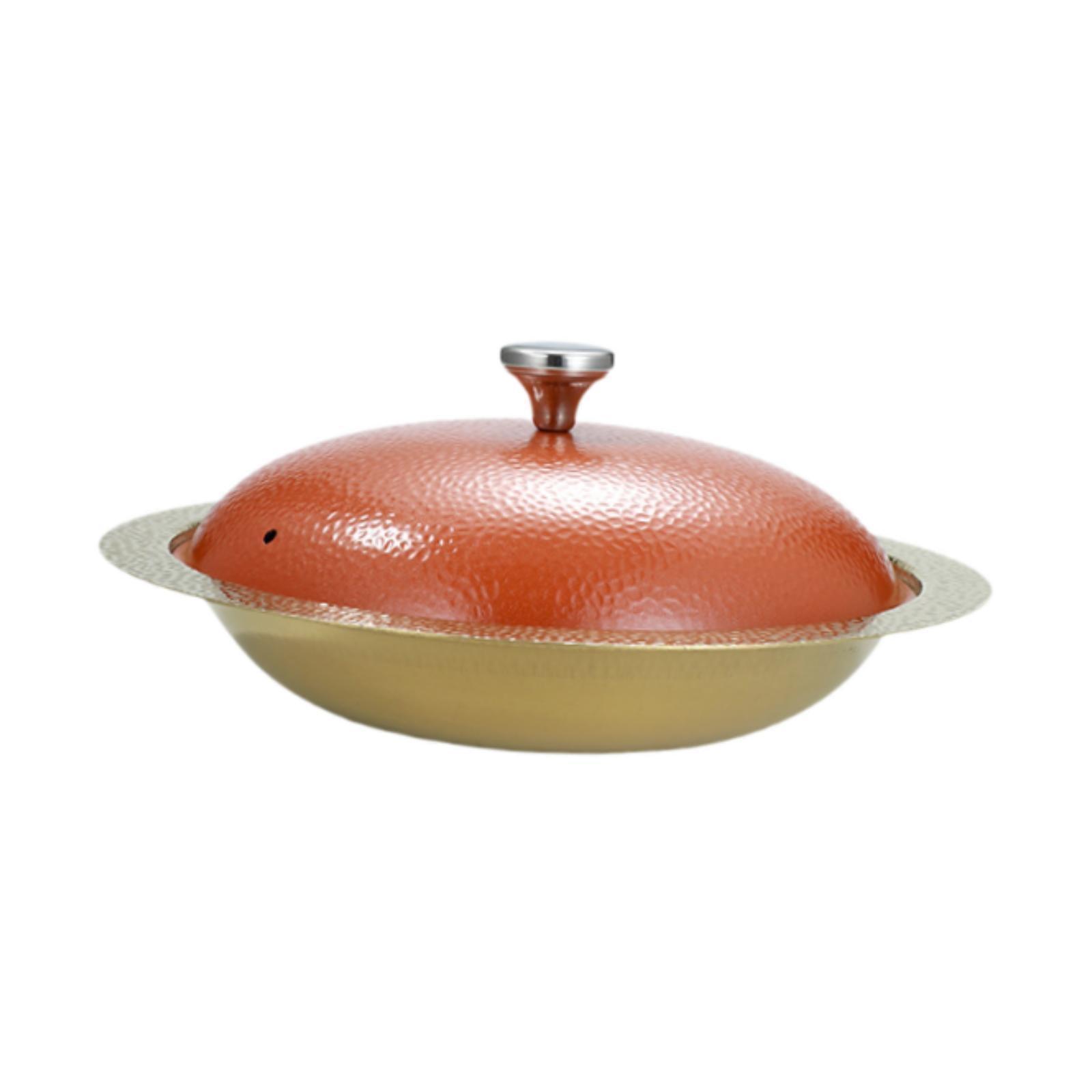 TISHITA Stainless Steel Pot Hot Pot Korean Ramen Pot with Lid Food Making Pot Dry Pots Kitchen Utensil Instant Noodle Pot Seafood Pot 25.5cm