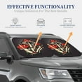thumbnail image 4 of Daiia Red Mushrooms 2PCS Car Windshield Sun Shade, Foldable Sun Shield for Car Front Window, Auto Sun Blocker Visor Protector Universal for Truck SUV Pickup-Large, 4 of 7