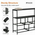 thumbnail image 6 of CONCETTA Dresser for Bedroom, TV Stand with Drawers, Fabric Dresser with 5 Drawers and Open Storage Shelf for Living Room, Black, 6 of 7