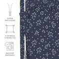thumbnail image 5 of Noble Linens Navy Midnight Blossoms Pattern 3-Piece Duvet Cover Set, King/Calking, 5 of 11