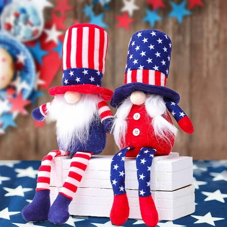 

Patriotic Gnome Doll Dwarf Plush Doll Decorations Holiday Gifts Household Christmas Halloween School Supplies Outdoor Camera Toys for Boys Girls Kids Students Parent-child Interaction Gifts XYZ 8625