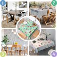 thumbnail image 4 of Pioneer Flower Floral Print Pattern Square Tablecloth, Waterproof Wipeable Spillproof Washable Table Cover for Home Kitchen Party Decor, 52"x52", 4 of 6
