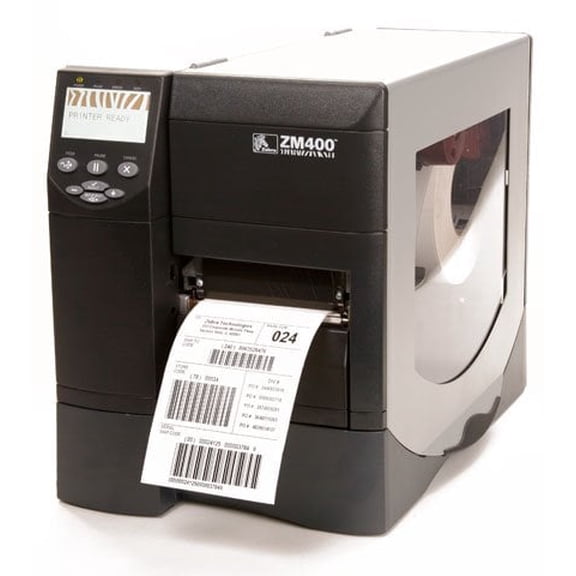 Restored Zebra ZM400 Industrial Thermal Transfer Monochrome Label Printer Serial/Parallel/USB, High-Volume, 203dpi - ZM40020011000T (Refurbished)