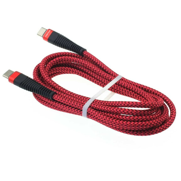 6ft PD Cable for Samsung Galaxy S23 FE Phone - Type-C to USB-C Charger Cord Power Wire Sync Braided Fast for Samsung Galaxy S23 FE 6.4" (Fan Edition) Model