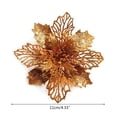 thumbnail image 5 of CIYISON 11cm Christmas Glitter Poinsettia Flower Decorative Xmas Tree Flowers for Wreath Ornaments Wedding Party Spring Festival New Year Decor, 5 of 15