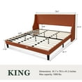 thumbnail image 7 of Amolife King Size Modern Platform Upholstered Bed Frame with Deluxe Wingback, Orange Red, 7 of 7