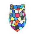 thumbnail image 3 of Bingfone Colorful Tie Dye Stained Glass 2-Washable Dog Scarf Triangle Adjustable Puppy Bandana Bib Handkerchief For Medium Large Dog Cat, 3 of 9