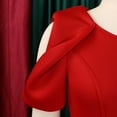 thumbnail image 6 of AURA Plus Size High Waist Pencil Midi Dress Short Sleeve Solid Color Summer Office Commuter Dress, 6 of 9