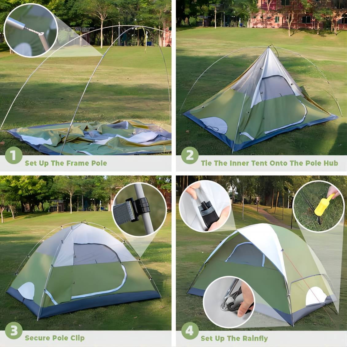 Kroyicegears 2 Person Tents for Camping -  Lightweight Outdoor Camping Tents 5 lb
