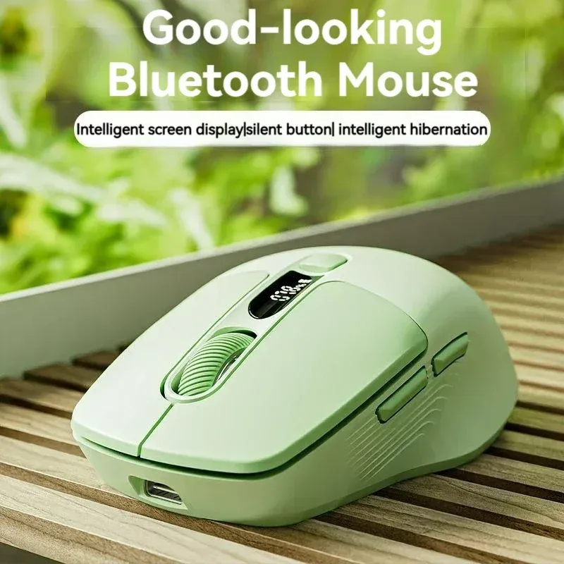 Eweadn Q1 2.4 Wireless Bluetooth Dual-Mode Mouse 1600PDI Smart Screen Esports Silent Rechargeable Gaming Mouse Accessories