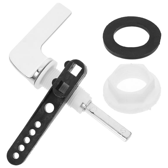 Raindrops Water Flow Adjustment Toilet Flusher Handle Zinc Alloy Silver 1Set