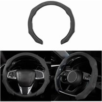 Car Steering Wheel Cover, Suede Sport Vehicle Steering Wheel Protector Fitting 15 Inch, Non-Slip Comfortable Automotive Interior Decoration Accessories, Universal for Most Cars
