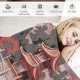 thumbnail image 3 of ARISTURING Charcoal Coral Pagoda Asian Pavilion Blankets and Throws,Thicken Office Nap Throw Blankets,Lightweight Plush Super Soft Warm Flannel Blanket for Couch Bed Sofa Chair, 3 of 6