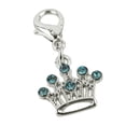 thumbnail image 1 of TopLLC Cute 5 Diamond Crown Dog Tags Pet Jewelry Necklace, 1 of 1