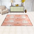 thumbnail image 3 of Non-Slip Area Rug 31"x20" Indoor Washable Floor Mats Carpet Printed for Living Room, Bedroom, Home Decor Light Pink Ghosts and Pumpkins, 3 of 7