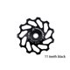 thumbnail image 5 of Advancent Desviador trasero Cojinete de cerámica Rueda de guía de cambio trasero Aleación de aluminio CNC Procesamiento Wheel Alta Ciclismo Negro 11T, 5 of 6
