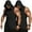 Black&black, variant on COOFANDY Men's Workout Hooded Tank Tops Bodybuilding Muscle Cut Off T Shirt Sleeveless Gym Lifting Hoodies 2 Pack
