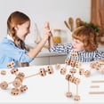 thumbnail image 5 of Bloques De Construcción Intelectual Juego De Bloques De Construcción De Madera Insertar Bloques Palos De Madera Juguete Interactivo De Educación Temprana Para Niños Escuela Primaria 80Pcs Yuarrent FN002313-00, 5 of 5