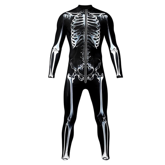 Kids Halloween Skeleton Print Outfits Toddlers Skeleton Jumpsuit for Party