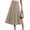 Khaki, variant on Women's High-Waist A-Line Midi Skirt for Summer - Fit and Flare Flowy Casual Skirt