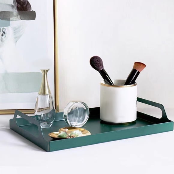 SOPOTUTU Coffee Table Tray Iron Vanity Tray for Home Decor 1Set
