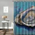 thumbnail image 2 of Shiartex Oyster Pretty Shower Curtain Bathroom Decor 100% Polyester Fiber Chic Modern Style with Hooks for Easy Installation - Various Sizes Available 69x72, 2 of 7