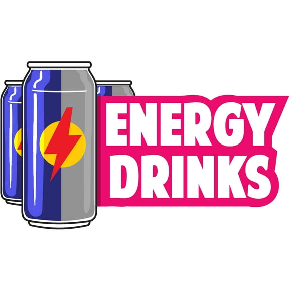 ENERGY DRINKS 24" Concession Decal sign cart trailer stand sticker equipment