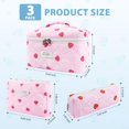thumbnail image 2 of 3Pcs Cotton Quilted Makeup Bag Set,Large Floral Cosmetic Bag，Aesthetic Toiletry Travel Makeup Bag Set and Cute Flower Bag for Women Girls, 2 of 6