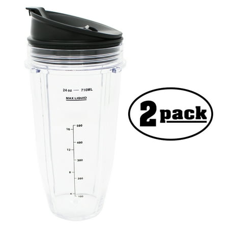 2Pack Replacement 24 oz Nutri Ninja Cup 103KCP for BL640 Nutri Ninja