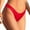 Red, variant on Sexy Low Rise Swim Briefs - Solid Color, Elastic Waist, Nylon Spandex for Women Swimming