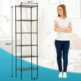 thumbnail image 2 of WYDK 6 Wire Shelving Unit Adjustable Storage Shelf Metal Storage Rack with Leveling Feet for Closet Laundry Pantry Kitchen Garage 600 LBS Capacity 16.7" L×11.8" W×63.6" H, Black, 2 of 8