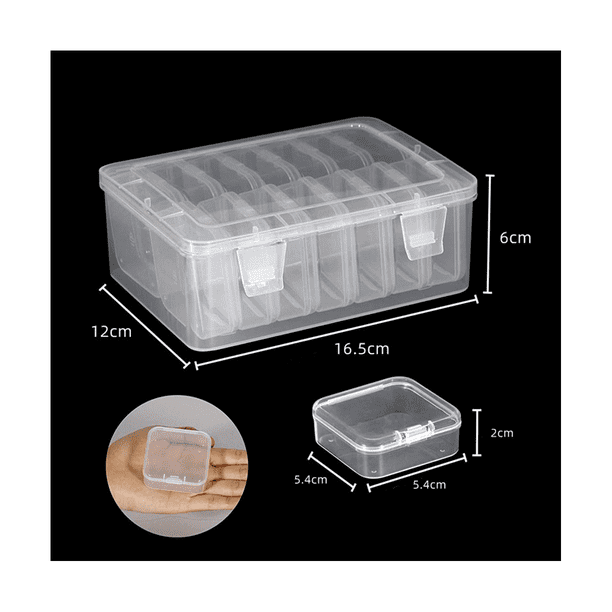 Geloo Small Storage Box With Lid Small Plastic Clear Box Plastic Storage Container Box Empty Mini Organiser For Small Items