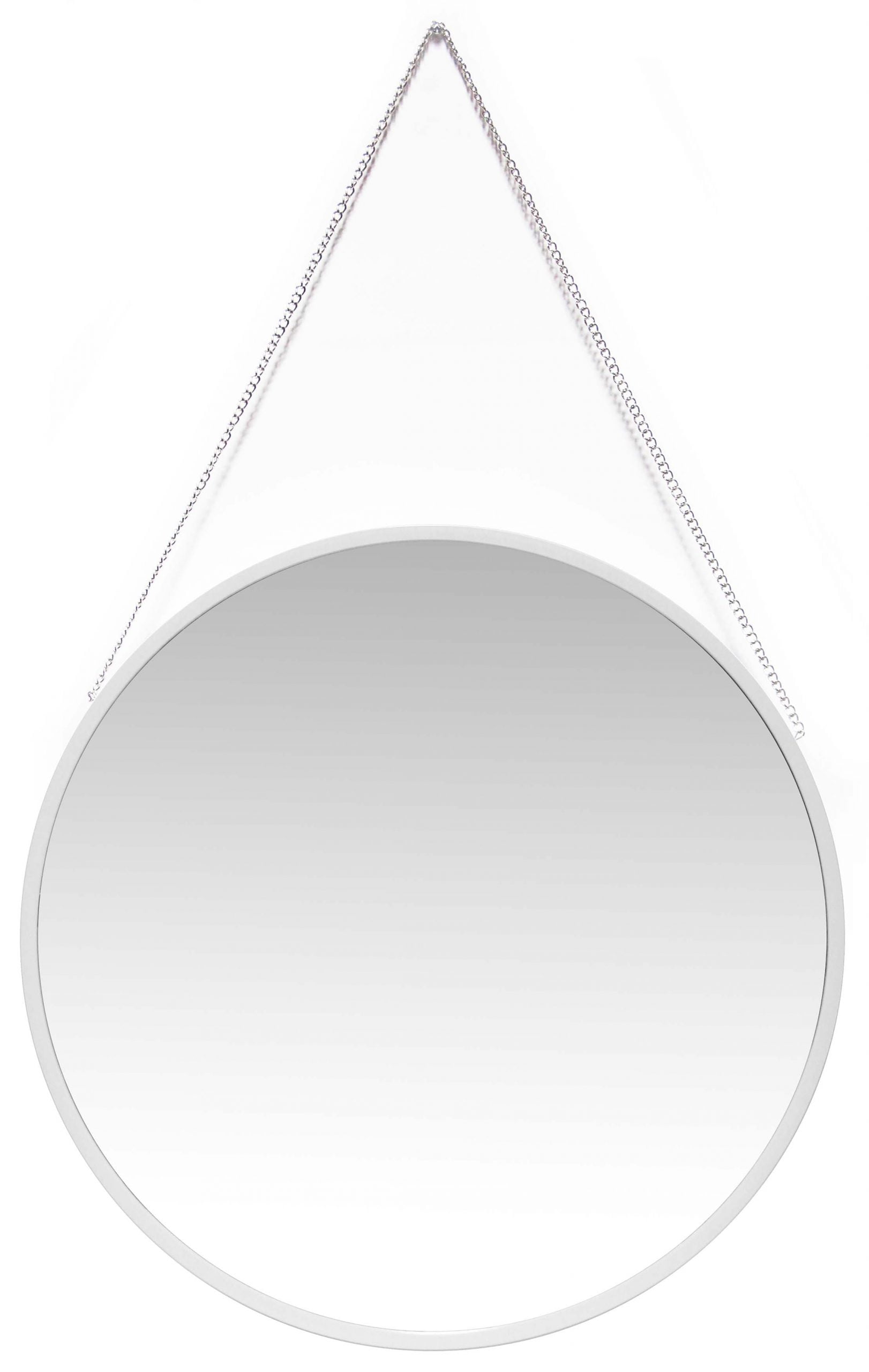 Infinity Instruments Franc Mirror White Round Modern 17.5inch Wall