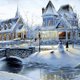 thumbnail image 1 of 5D DIY Taladro Cisne Invierno Muñeco Nieve Castillo 40x40cm, 1 of 9
