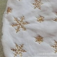 thumbnail image 3 of 19.69Inch Christmas Tree Skrit, White Faux Fur Tree Skirt, Silver Sequin Snowflakes Tree Skirts, Christmas Plush Tree Skirts, Christmas Tree Decorations, 3 of 8