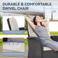 thumbnail image 3 of Giantfurnni 3PCS Patio Wicker Furniture Set Outdoor Rattan Swivel Rocking Chairs with Side Table Outdoor Glider Rocker Bistro Set with Cushions, 3 of 10