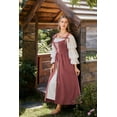thumbnail image 4 of Wrongduck Womens Renaissance Costume Dress 2026 Upgrade 2 Piece Medieval Corset Dress with Puff Sleeve Chemise, Lace Up A Line Peasant Outfit for Festival Cosplay, 4 of 13