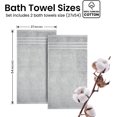 thumbnail image 4 of Infinitee Xclusives Spa and Hotel Quality Turkish Cotton 2 Piece Grey Bath Towels Set, 4 of 9