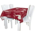 thumbnail image 3 of GZHJMY Christmas Tree Winter Red Rectangle Tablecloth for Kitchen Dining Room Party Table Cover Home Decor 60"(W) x 108"(L), 3 of 7