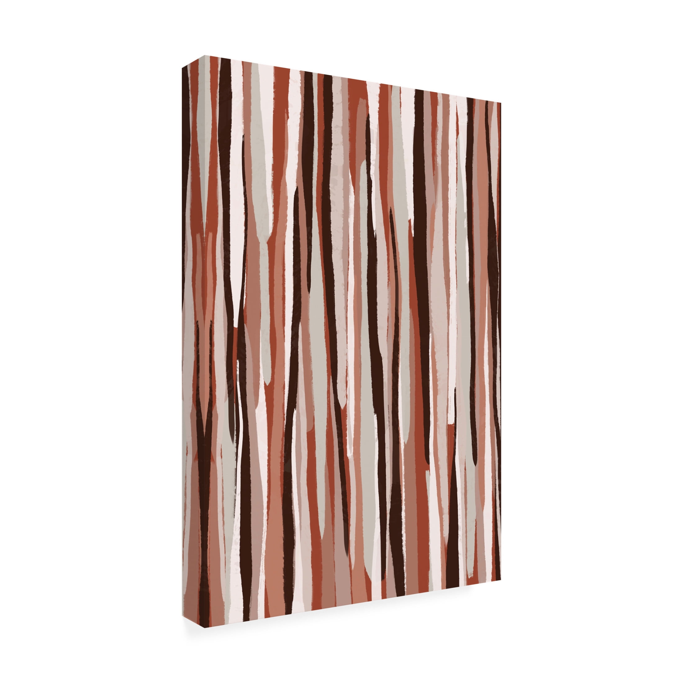 Canvas Wall Art - Treechild 'Pastel Thin Stripes' Wall Art for Living Room, Bedroom, or Office D?cor by Trademark Fine Art - 22 x 32 Inches