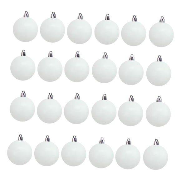 Abbracc 24 Pieces Blank Christmas Ball Ornaments DIY Craft for Coloring New Year Pub