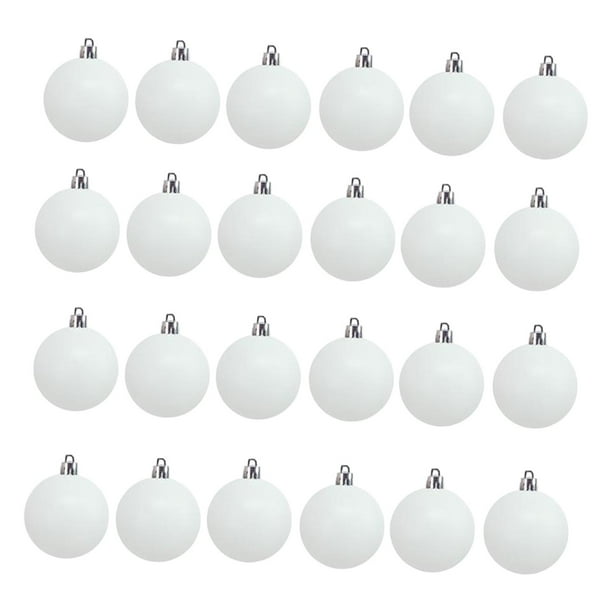 24 Piezas Adornos Navideños Bolas Colgantes Esferas Decorativas Reciclables Pintables para Fácil de Colgar Manualidades Niños Aplicable en