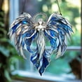 thumbnail image 4 of Guardian Angel Blue Angel Faux Stained Glass Suncatcher, Spiritual Religious Window Hanging Gift, Memorial Angel Ornament for Lovers 1902744577 9942, 4 of 4
